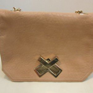 deux lux Blush Leather Turn Lock Crossbody